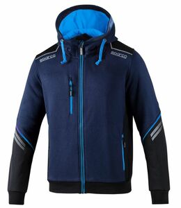 SPARCO（スパルコ） パーカー TECH HOODED FULL ZIP ネイビーxブルー XLサイズ