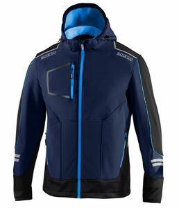 SPARCO（スパルコ） ソフトシェルジャケット TECH SOFTSHELL ネイビーxブルー Lサイズ