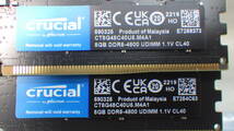 ■Crucial■288pin DDR5-4800 16GB(8GBx2)■CT8G48C40U5.M4A1■中古■　★即決★_画像7