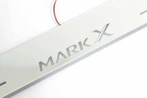  TOYOTA MARKX マークX Markx GRX130 130系 流れるスカッフプレート 4枚フルセット イルミネーションプレート LED レインボー 虹_画像4