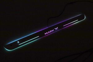 TOYOTA MARKX マークX Markx GRX130 130系 流れるスカッフプレート 4枚フルセット イルミネーションプレート LED レインボー 虹 
