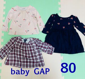 baby GAP 女の子　80サイズ　トップス　ワンピース　3点セット