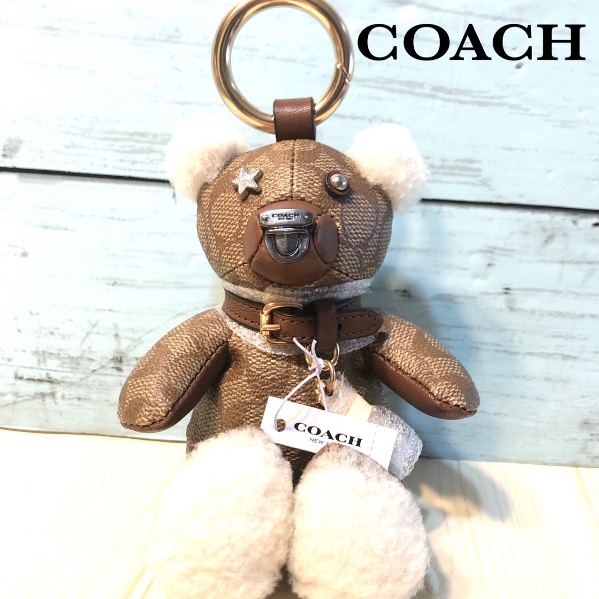 コーチ 小物 COACH シグネチャー テディ ベアー くま 熊 バッグ