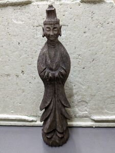 仏教美術 観音菩薩 仏像 地蔵菩薩 中国 額　時代あり 室町時代? 高さ32.5センチ