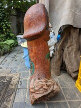 古い　木彫り　高さ約70センチ　お福さん　田の神　木製　縁起物　福の神　魔除け　あそこの形_画像7