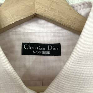 ChristianDior MONSIEUR クリスチャンディオール 長袖シャツ ドレスシャツ ワイシャツ ピンク メンズ ハイブランド 古着の画像3