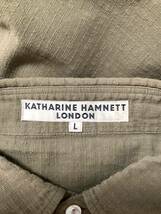 KATHARINE HAMNETT LONDON キャサリンハムネット　半袖シャツ ワークシャツ デザイン　モード　ドメブラ　古着　メンズ_画像3