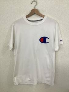 Champion チャンピオン　ビッグロゴ　半袖Tシャツ　クルーネック　アメカジ　メンズ　セレクト　白T 古着