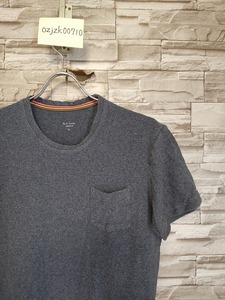 men's E557 Paul Smith ポールスミス 無地 霜降り 半袖 ポケット Tシャツ M ネイビー系