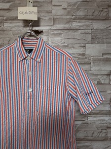 men's E618 FATefe- чай sia футбол полоса тянуть over рубашка с коротким рукавом SKINNY трехцветный цвет 
