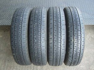 ◎T491 155/80R14 88/86N LT 4本 2019年製 ダンロップ VAN01 バリ溝 中古タイヤ 19年製 DUNLOP★富山市★