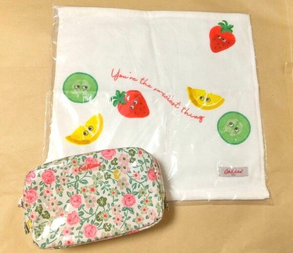 Cath Kidston　花柄　ポーチ　フルーツ　ハンド　タオル　ミラー　セット