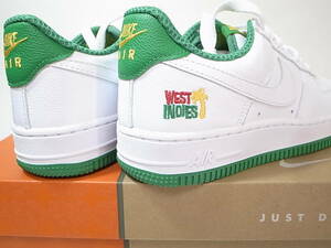 【送料無料 即決】NIKE AIR FORCE 1 LOW RETRO QS WEST INDIES 24cm US5.5新品ウエストインディーズ復刻エアフォース1限定DX1156-100白x緑