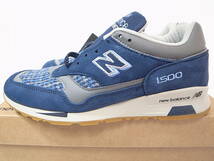 【送料無料 即決】HARRIS TWEED x NEW BALANCE UK製 M1500HT 24.5cm US6.5新品ハリスツイード 別注コラボ 紺ネイビー 限定 ツウィード生地_画像2