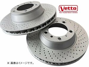 【M's】ポルシェ 987ボクスター ケイマン VETTO フロント ブレーキディスクローター ドリルド VPOR01AV VPOR02AV 98735140101 98735140201