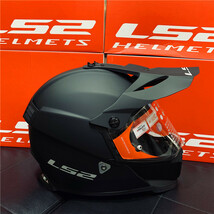 LS2 MX436 ツーリング ダブルシールド オフロード ヘルメット 艶消し_画像3