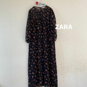 【SALE】ZARA ザラ ロングワンピース プリントワンピース 花柄 リバティ 可愛い