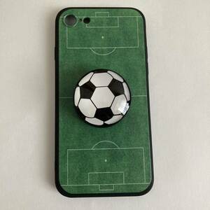  new goods iPhone SE2.3 iPhone7/8 smartphone case soccer pattern sport part . Japan representative respondent .. soccer ball. smartphone grip attaching 