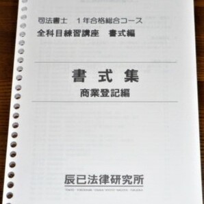 辰巳 司法書士 書式集 商業登記編 テキスト