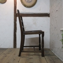 イギリス アンティーク 家具 ダイニングチェア 椅子 イス ラダーバック 店舗什器 カフェ 木製 オーク 英国 DININGCHAIR 4256e_画像6