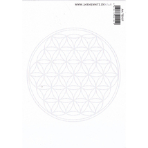 ★【新品】ドイツ入荷「flower of life/フラワーオブライフ」ポストカード -インディゴ- (spc002-6) /絵葉書/神聖幾何学/スピリチュアル_画像2