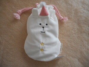 * pouch pouch * rabbit. Rav white ground × pink color snow ... snowman |CRAFT HOLIC( craft Hori k)