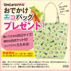 【非売品】DHCオリジナル　おでかけBIGエコバッグ　おしゃれなパリのモチーフ柄