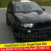 BMW X5 E53 2000 - 2003 フロント ライト エンジェルアイズ ハローリング フェイスリフト前 外装 カスタム パーツ_画像1