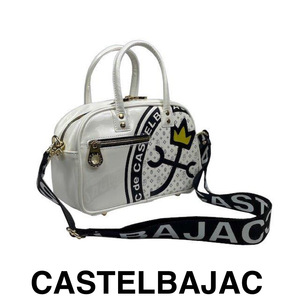 カステルバジャック　CASTELBAJAC　2WAYミニボストンバッグ　エナメル素材　088381-1　シロ