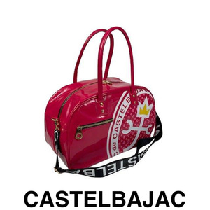  Castelbajac CASTELBAJAC 2WAY Boston bag traveling bag Golf bag enamel material Boston man and woman use 088382-3 pink 