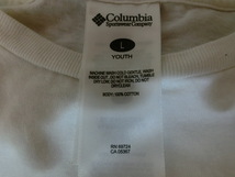 激レア USA購入 人気アウトドア系ブランド コロンビア 【Columbia】社製 無地Tシャツ US YOUTH Lサイズ ホワイト 中古品_画像5