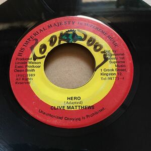 ◇CLIVE MATTHEWS/HERO◇レゲエ/7インチレコード/reggae.roots