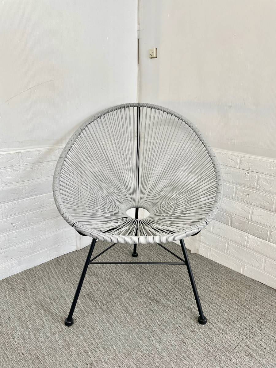 展示極美品】メトロクス アカプルコチェア ラウンジチェア グレー-