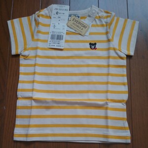 ⑤ new goods 70cm regular price 4180 jpy double B short sleeves T-shirt man yellow 