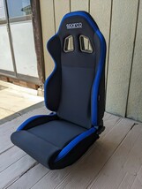 スパルコ SPARCO JAPAN R100J リクライニングバケットシート 黒/青 2脚SET売り 発送不可 引取り限定_画像2