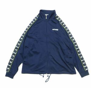 [ apparel ]* beautiful goods * Kaepa Kappa side line jersey 4L large size men's jersey popular Street navy old clothes 