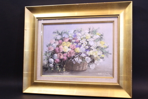 Art hand Auction L-2751 唐沢 政道｢輝きの花たち｣パステル画 額装, 美術品, 絵画, パステル画, クレヨン画