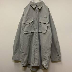 【１円スタート】90′s FLUEGER 良デザイン フィッシングシャツ 古着 ヴィンテージ 海外 アメリカ 輸入 【1744】