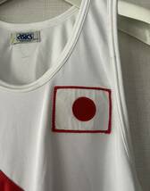 選手 支給品 非売品 80s オリンピック 日本代表 JAPAN ビンテージ ランシャツ シングレット 陸上競技 日の丸 アシックス ランニング ナイキ_画像2