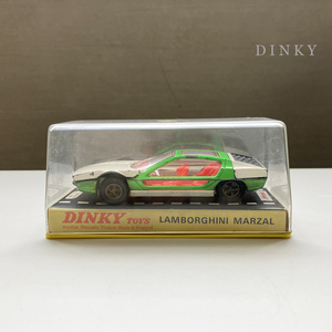  супер редкий очень редкий подлинная вещь Британия производства DINKY TOYS No.189 Lamborghini maru tsaruLAMBORGHUNI MARZAL Mini Dinky миникар зеленый зеленый 