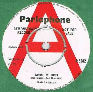 ●GEORGE BELLAMY / WHERE I'M BOUND [UK 45 ORIGINAL 7inch シングル DEMO Tornados]