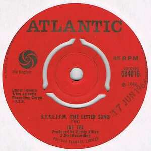 ●JOE TEX / S.Y.S.L.I.F.M. (THE LETTER SONG) [UK 45 ORIGINAL 7inch シングル FUNKY SOUL 極美品 試聴]