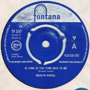 ●MARILYN POWELL / AS LONG AS YOU COME BACK TO ME / GO AWAY [UK 45 ORIGINAL 7inch シングル GIRLS POPCORN 試聴]