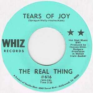 ●THE REAL THING / TEARS OF JOY / IT'S MY LIFE [US 45 ORIGINAL 7inch シングル MOD SOUL 試聴]
