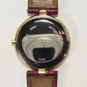 美品 稼働品 MAURICE LACROIX モーリスラクロア 32383 クオーツ メンズ 腕時計 純正革バンドの画像8