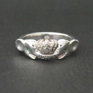 新品同様 美品 JUSTIN DAVIS MAJESTIC RING ジャスティンデイビス マジェスティックリング シルバー925 8号 3.9g 像 クラウン 王冠