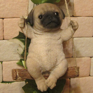  real . dog. ornament swing dog B type Pug ... fi gear dog garden interior ornament 