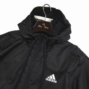 新品 adidas アディダスオ ３ストライプ 撥水 裏地メッシュ ナイロン 上下セット セットアップ M ウーブン ジャケット パンツ ブラックの画像6