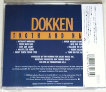 ☆ 旧規格 ドッケン DOKKEN トゥース・アンド・ネイル Tooth And Nail 初回盤 日本盤 帯付き 20P2-2431 11A4 +++++ CSR 税表記3% 新品同様_画像2