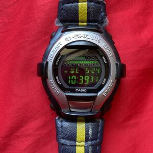 ☆★即決有★☆黒色 G-COOL ブラック色 Gクール 紺黄色ベルト G-SHOCK Gショック CASIO カシオ デジタル腕時計★☆動作確認済み★☆